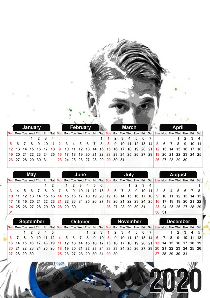  Sergio Ramos Painting Art for A3 Photo Calendar 30x43cm