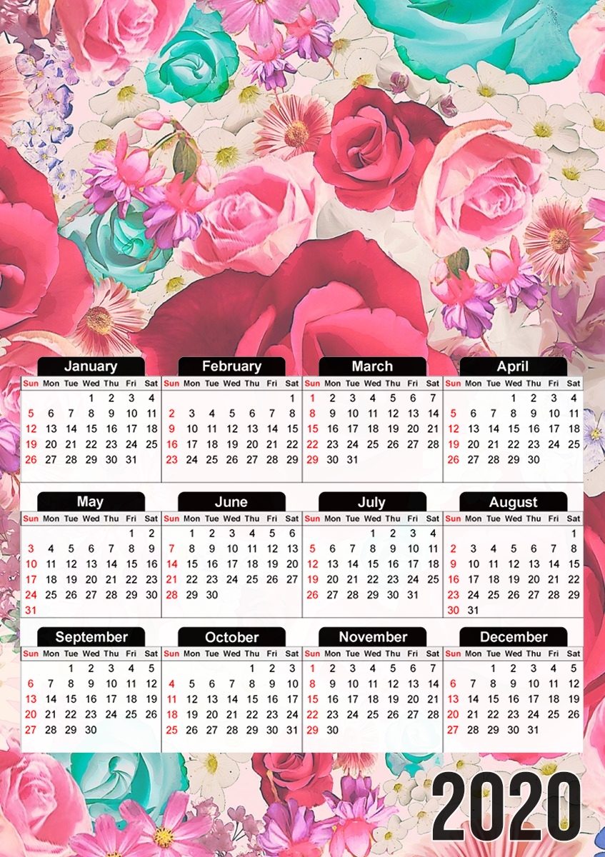  shabby floral  for A3 Photo Calendar 30x43cm