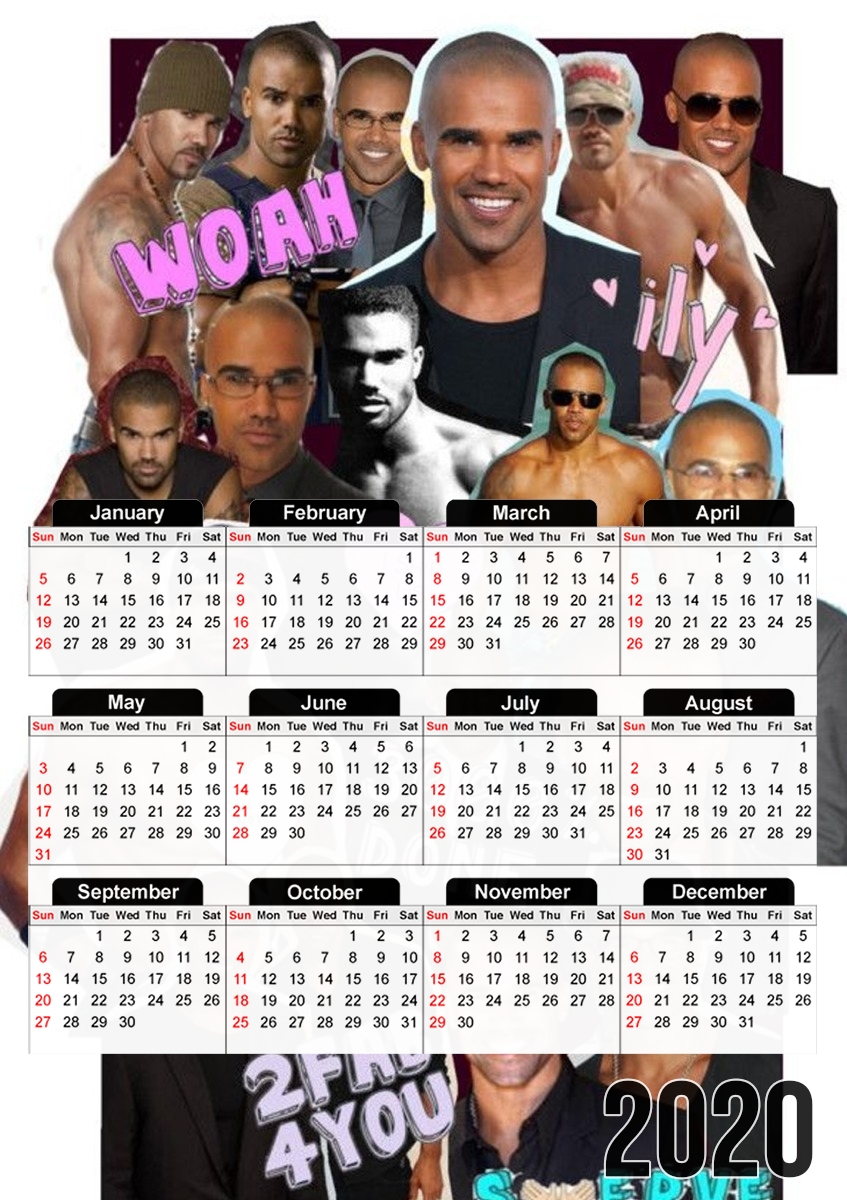  Shemar Moore collage for A3 Photo Calendar 30x43cm