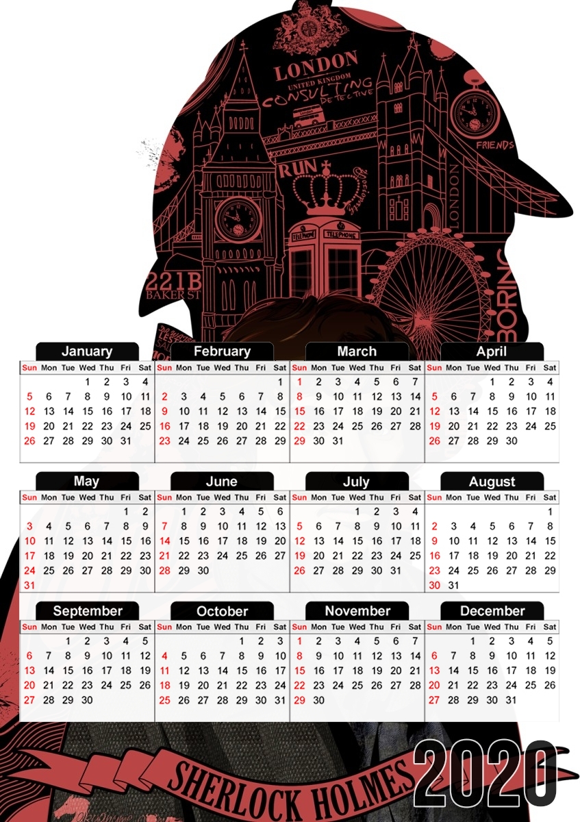  Sherlock Holmes for A3 Photo Calendar 30x43cm