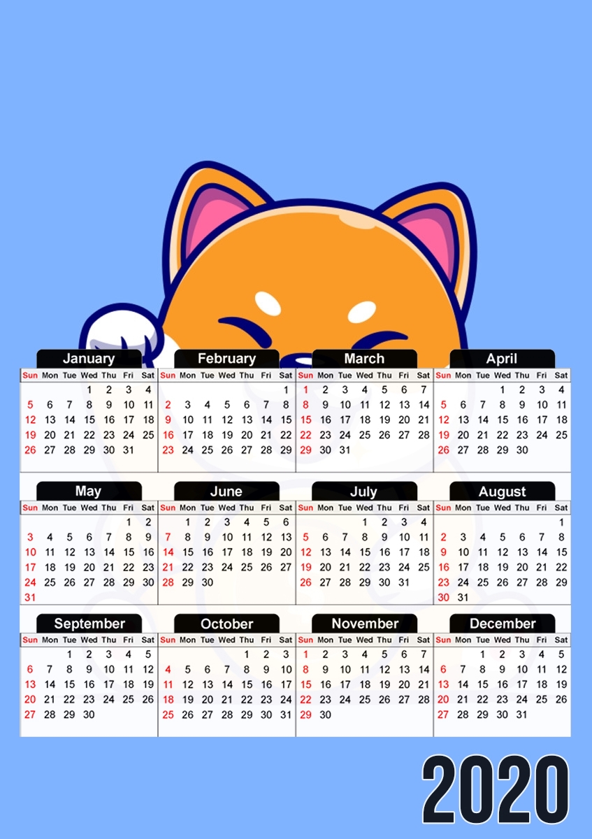  Shiba Inu Crypto for A3 Photo Calendar 30x43cm