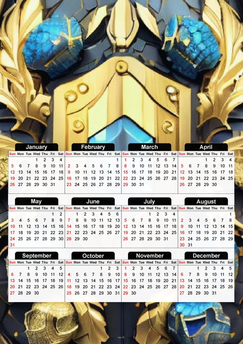  Shield Gold for A3 Photo Calendar 30x43cm