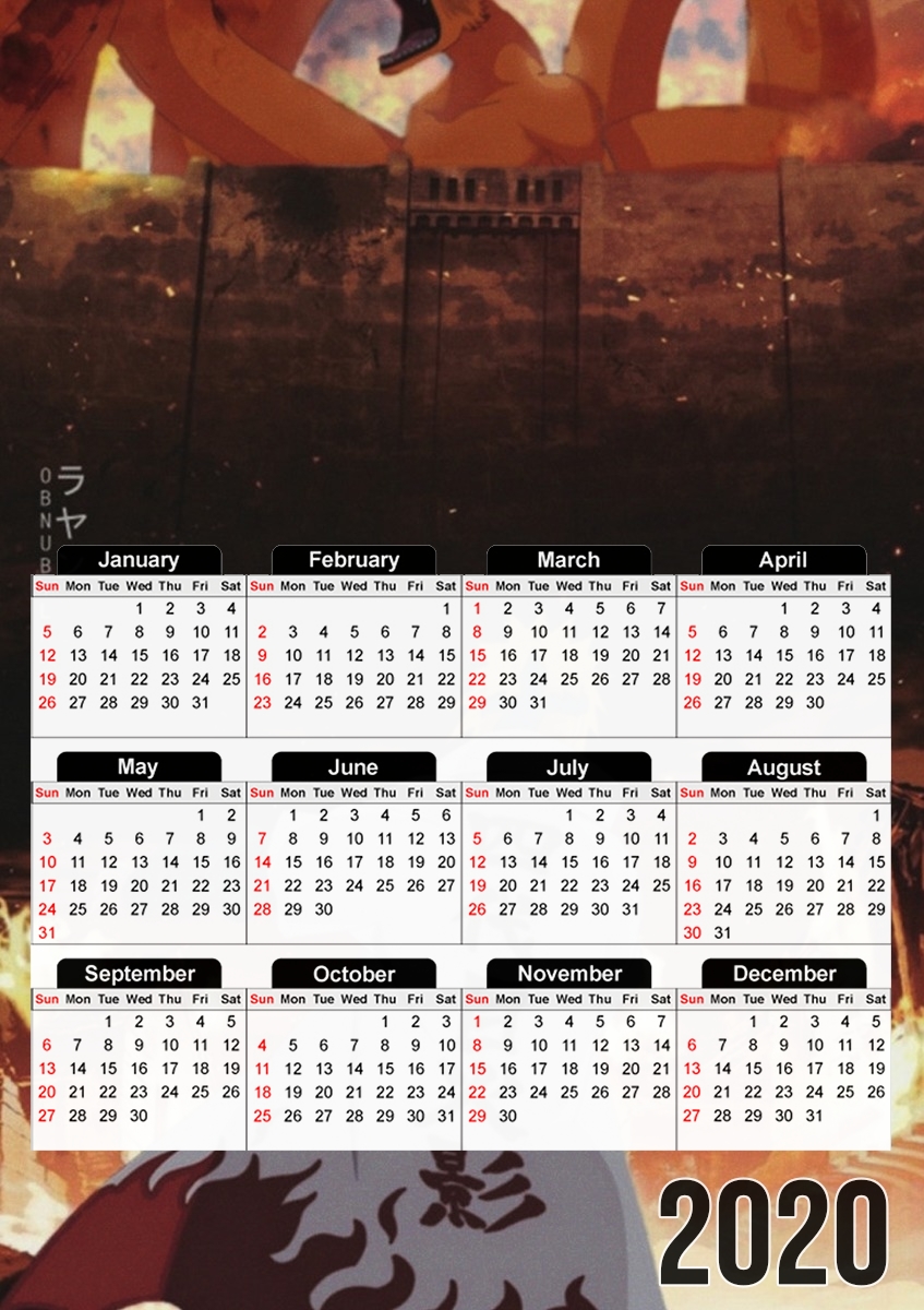  Shingeki no Kyubii for A3 Photo Calendar 30x43cm