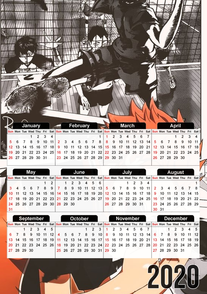  Shoyo Hinata Haikyuu for A3 Photo Calendar 30x43cm