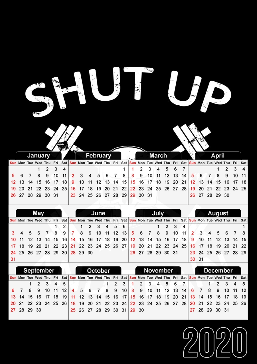  Shut Up and Train for A3 Photo Calendar 30x43cm
