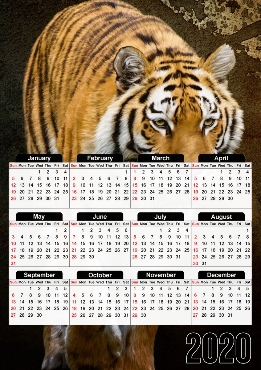  Siberian tiger for A3 Photo Calendar 30x43cm