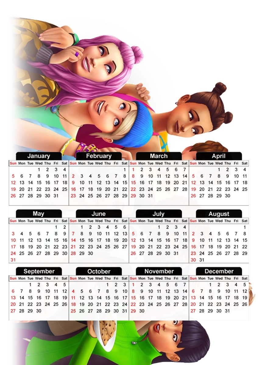  Sims 4 for A3 Photo Calendar 30x43cm