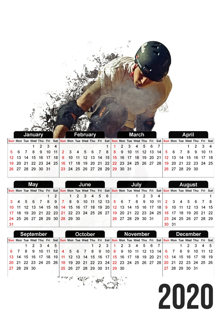  Skateboard Skate Sport for A3 Photo Calendar 30x43cm