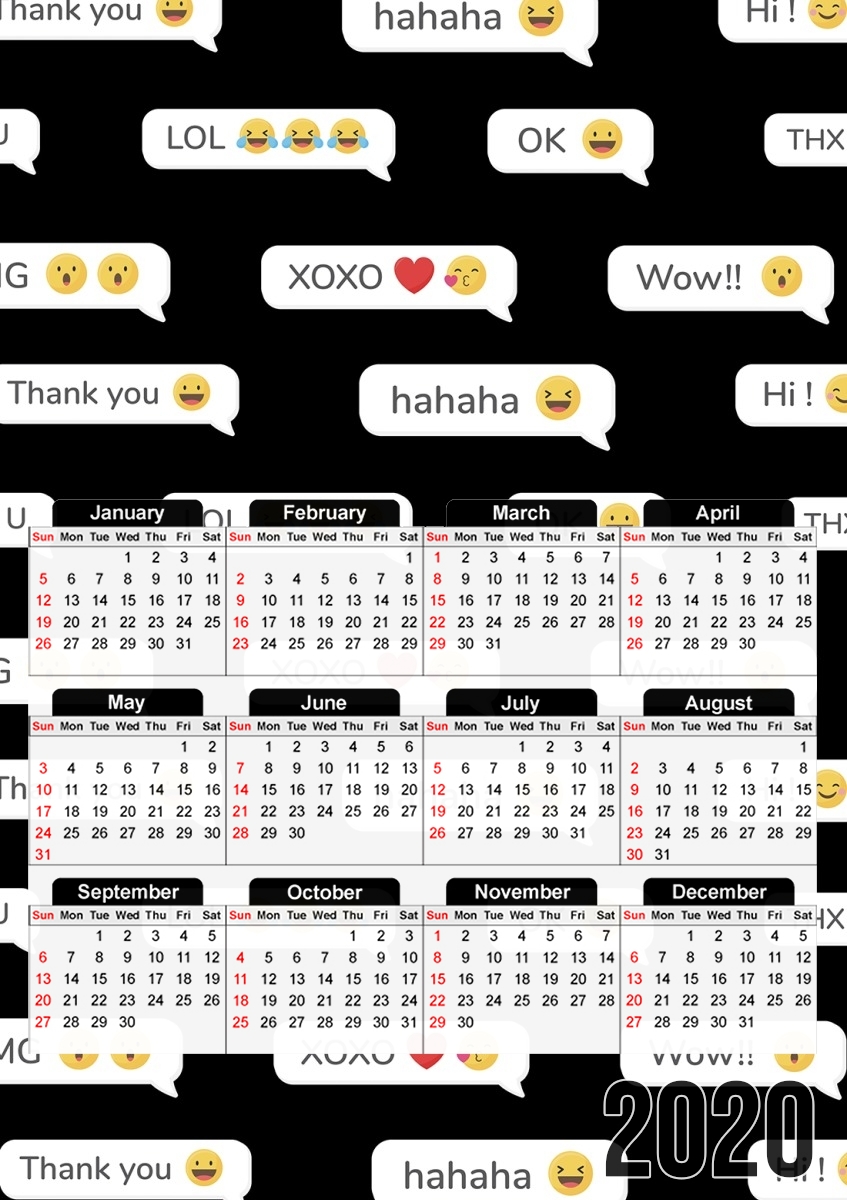  SMS for A3 Photo Calendar 30x43cm