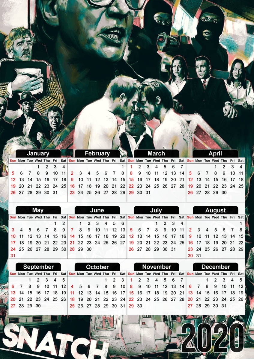  Snatch Fan art for A3 Photo Calendar 30x43cm