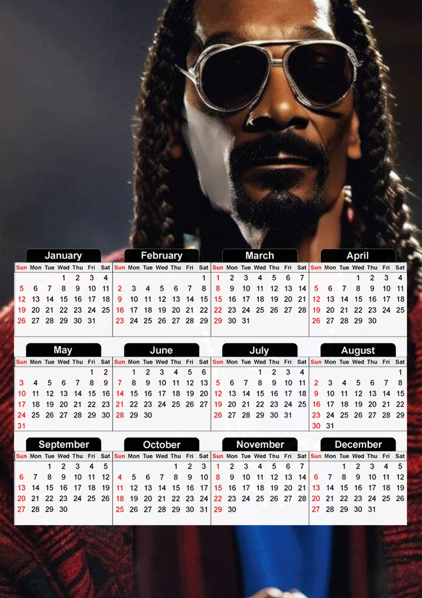  Snoop Gangsta V1 for A3 Photo Calendar 30x43cm