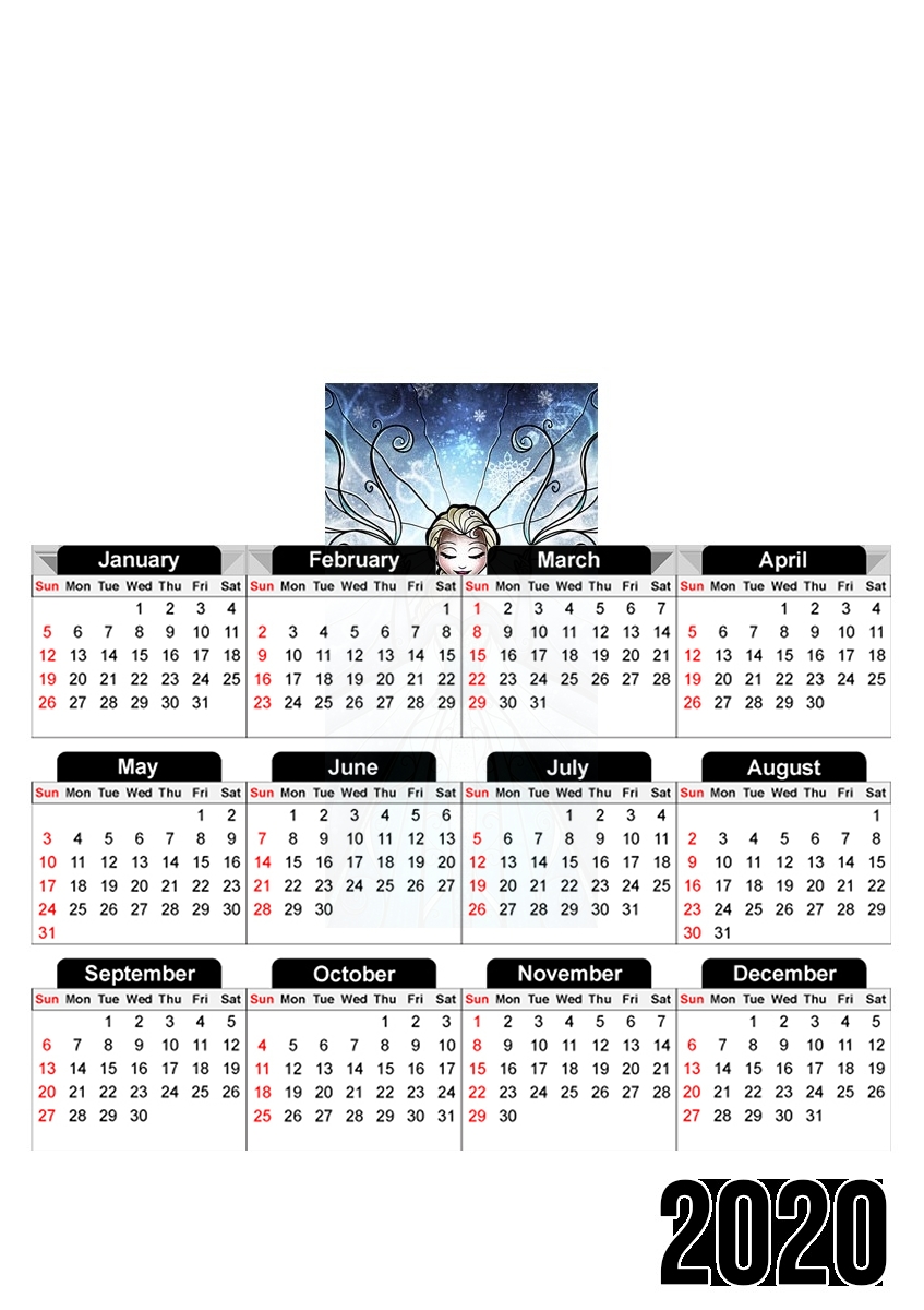  The Snow Queen for A3 Photo Calendar 30x43cm