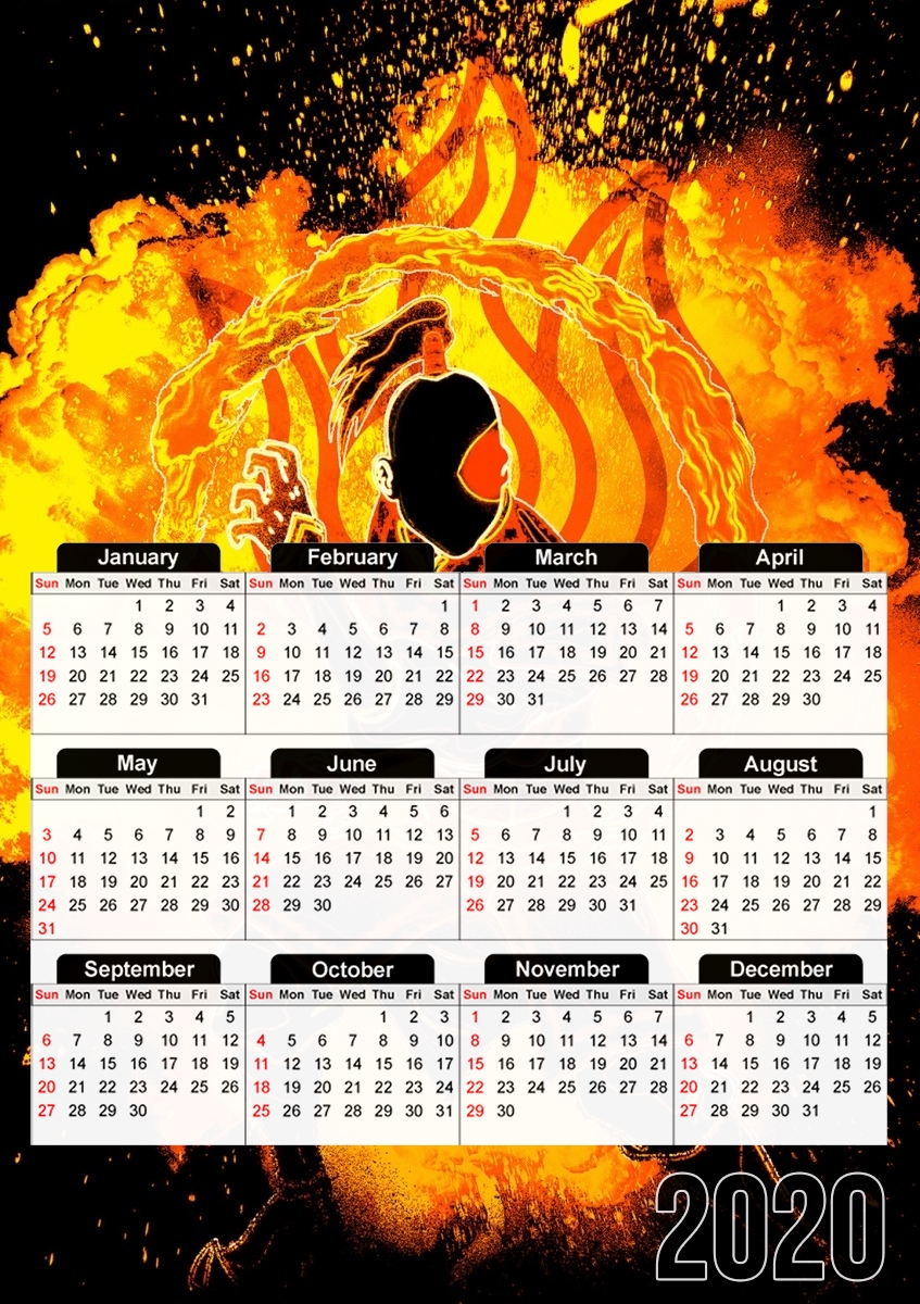  Soul of the Firebender for A3 Photo Calendar 30x43cm