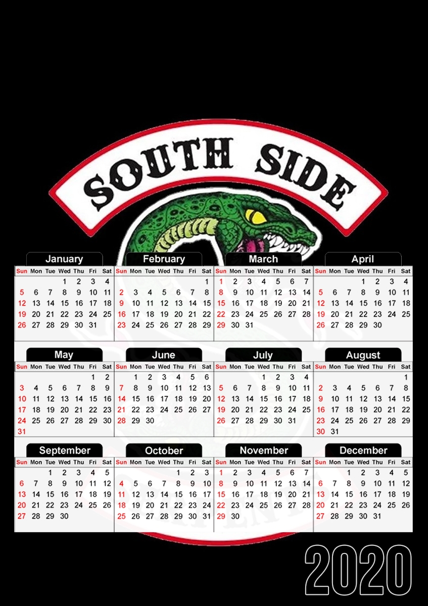  South Side Serpents for A3 Photo Calendar 30x43cm