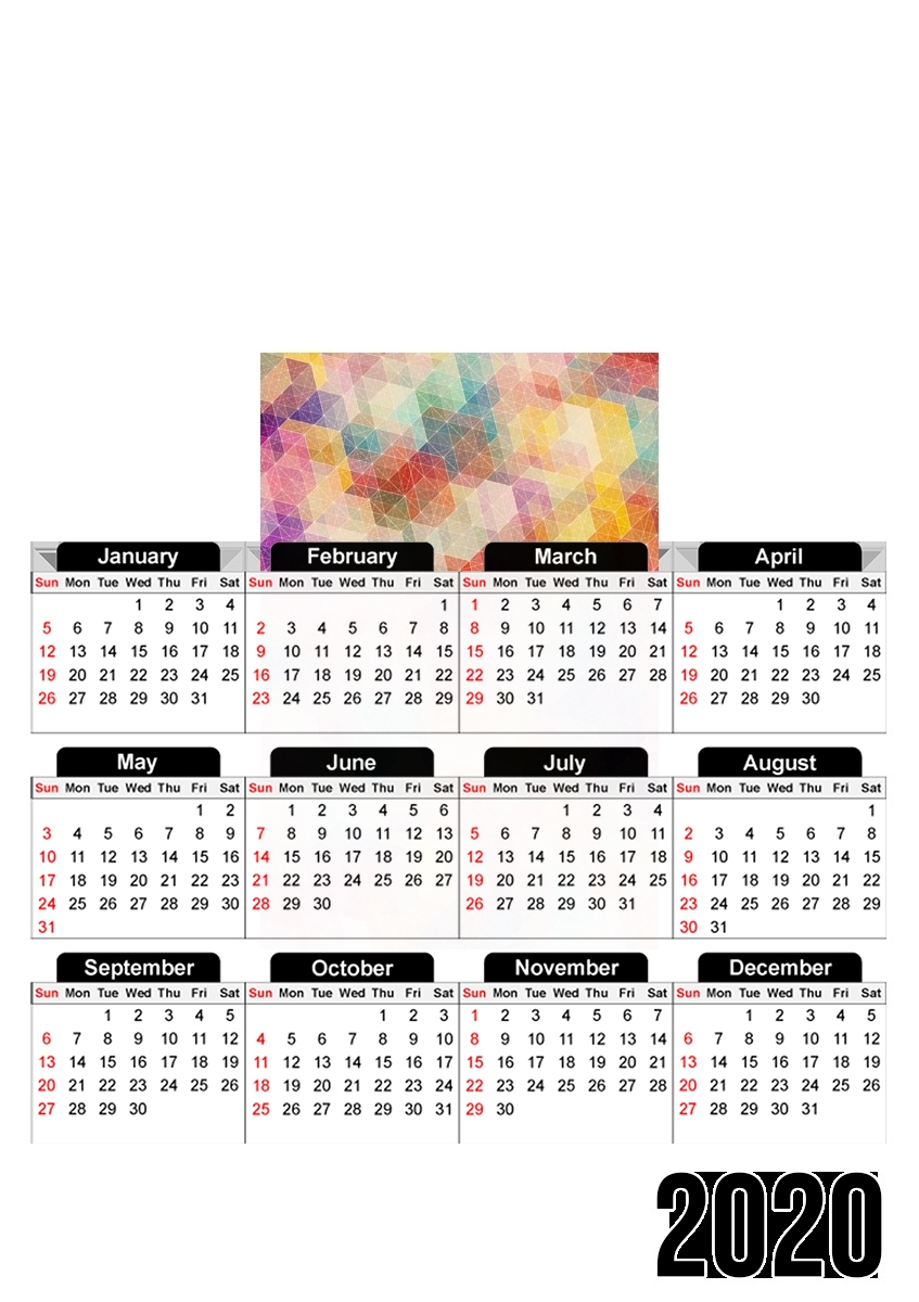  Space Cube Diagonal for A3 Photo Calendar 30x43cm