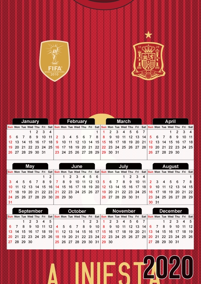  Spain for A3 Photo Calendar 30x43cm