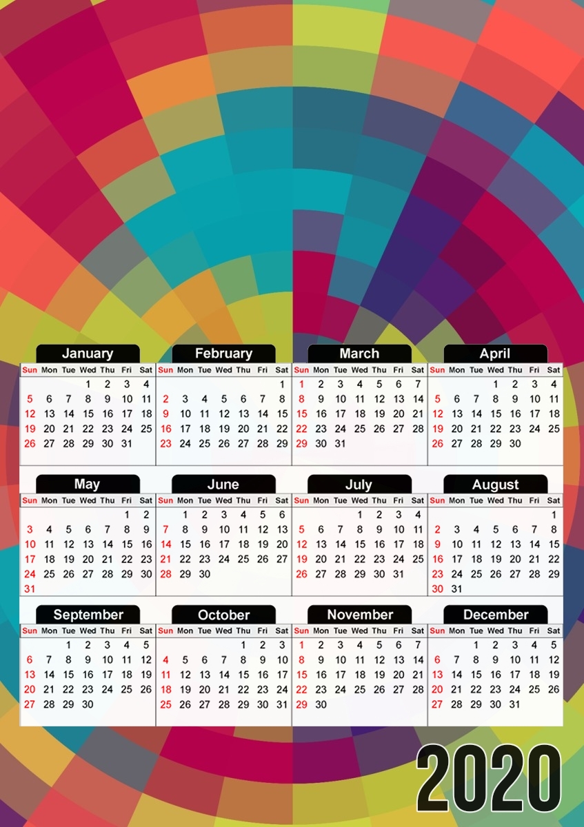  Spiral of colors for A3 Photo Calendar 30x43cm