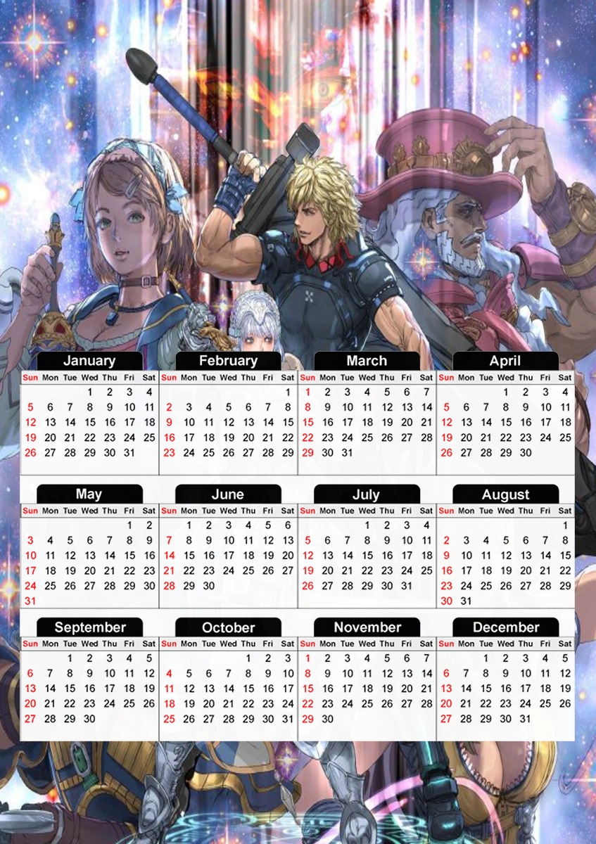  Star Ocean The Divine Force for A3 Photo Calendar 30x43cm