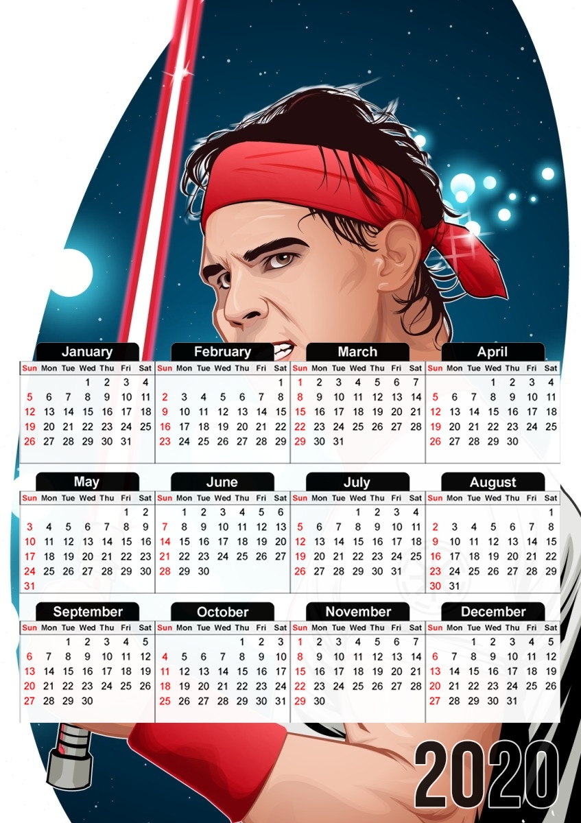  Star Wars Collection: Rafael Nadal Sith ATP for A3 Photo Calendar 30x43cm