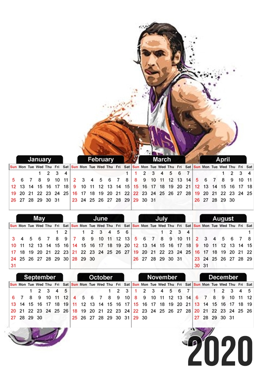  Steve Nash Basketball for A3 Photo Calendar 30x43cm