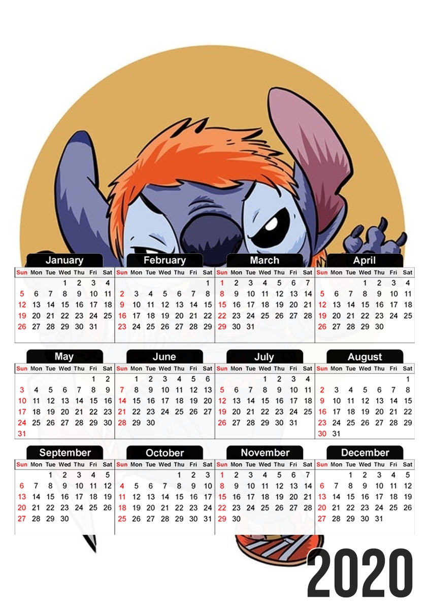  Stitch X Chucky Halloween for A3 Photo Calendar 30x43cm