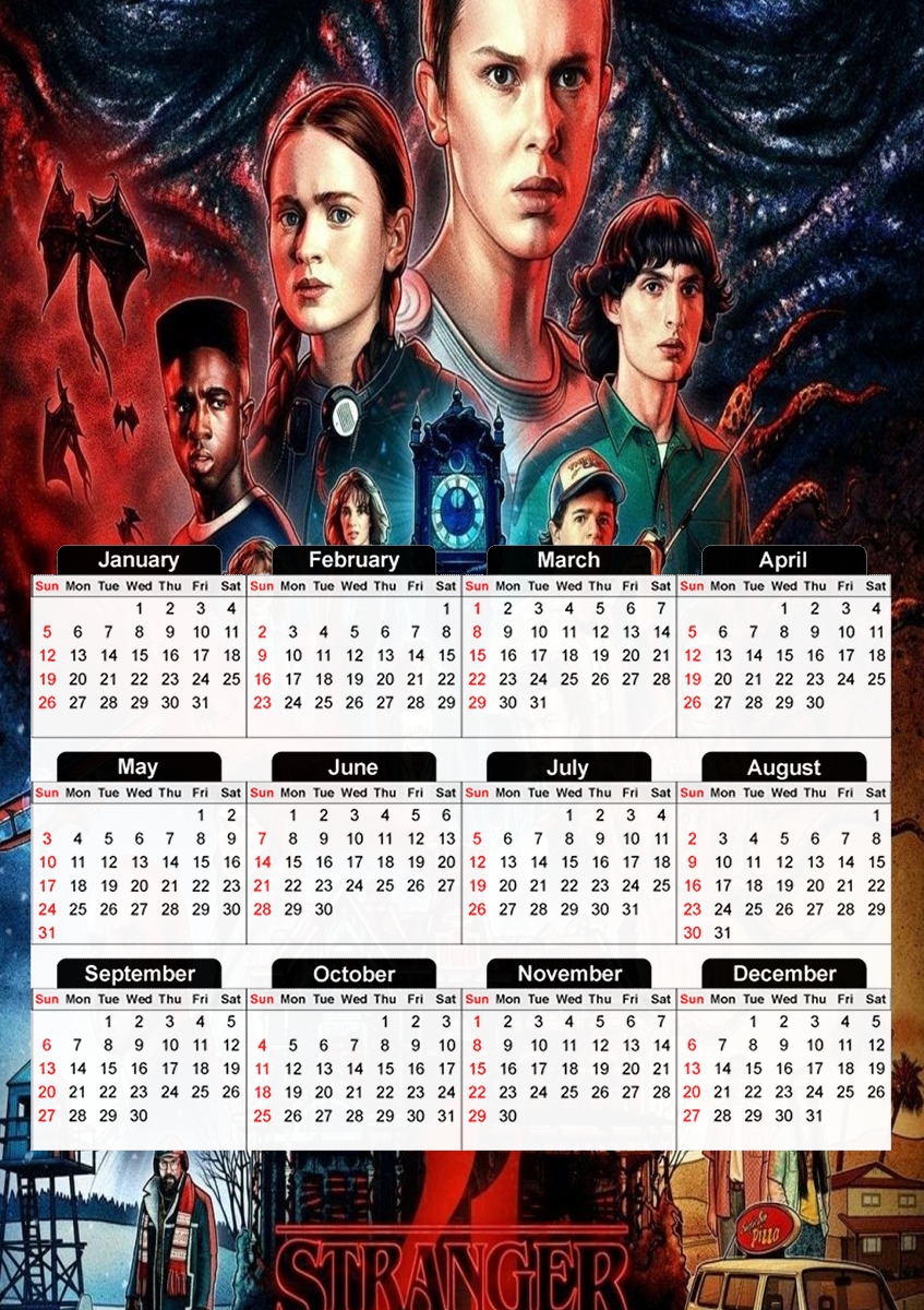  Stranger Things Season 4 for A3 Photo Calendar 30x43cm