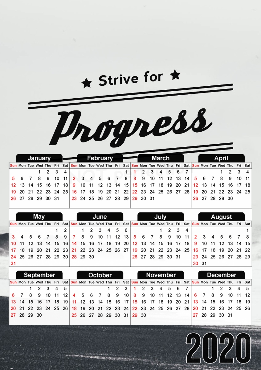  Strive for progress for A3 Photo Calendar 30x43cm