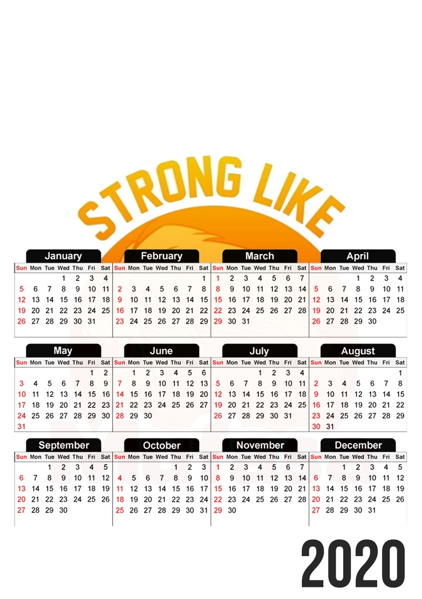  Strong like Mufasa for A3 Photo Calendar 30x43cm