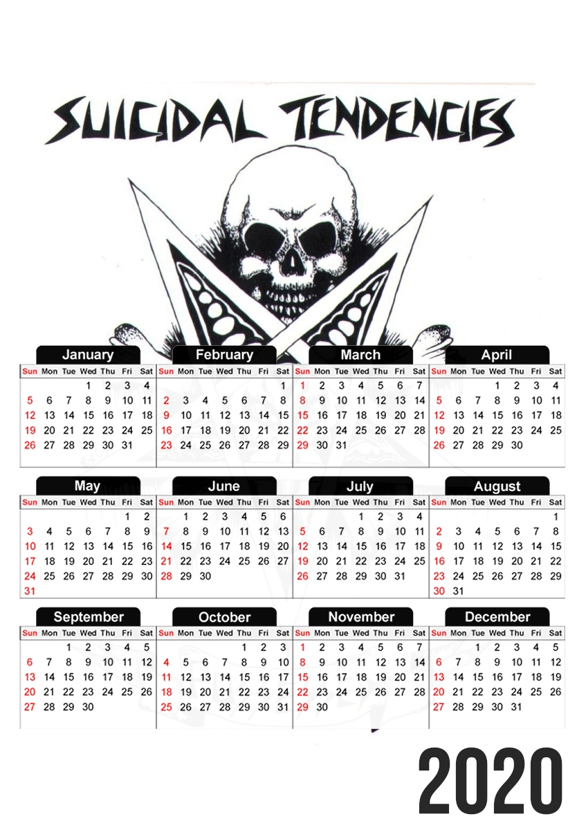  Suicidal Tendancies for A3 Photo Calendar 30x43cm