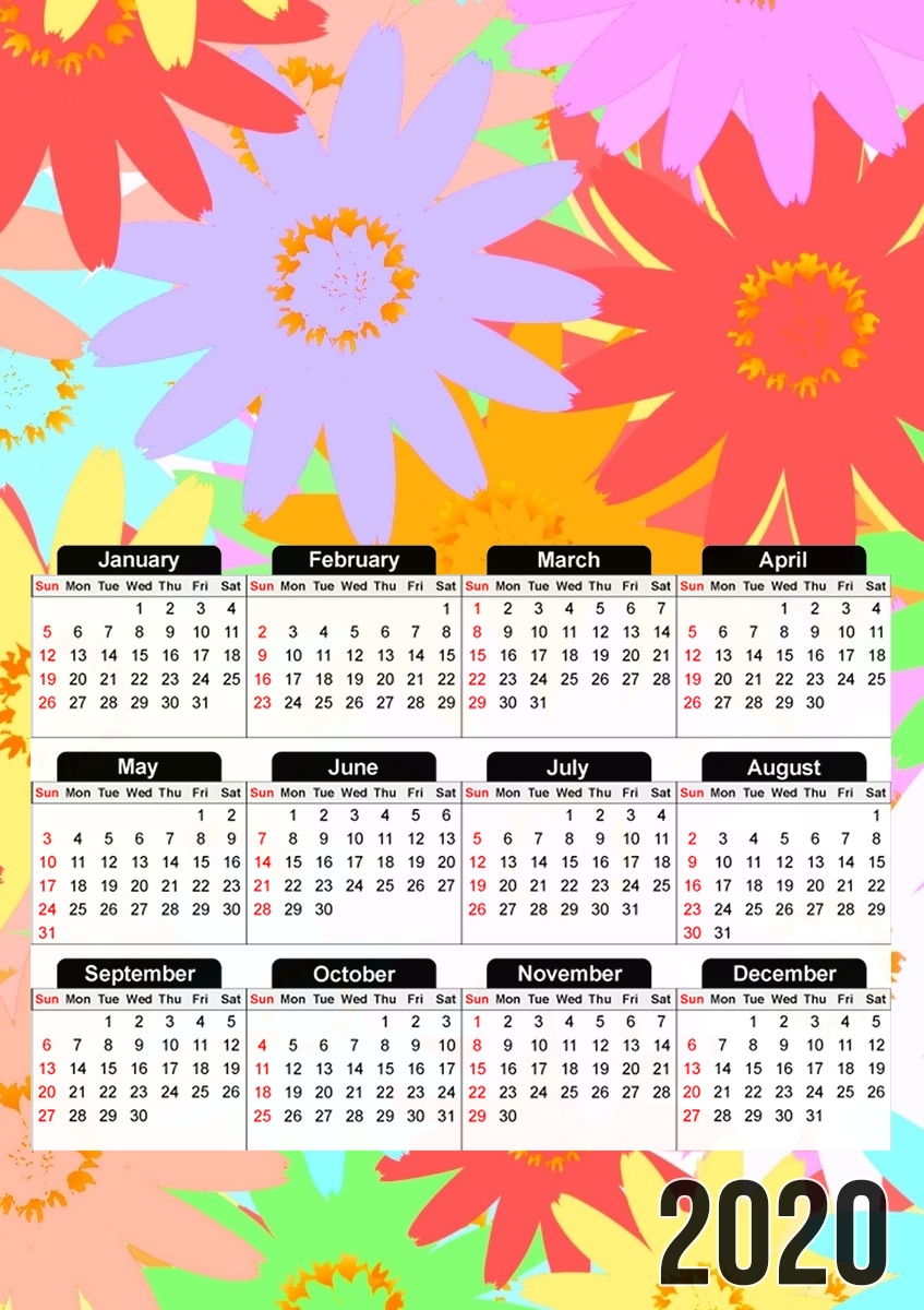  Summer BLOOM for A3 Photo Calendar 30x43cm