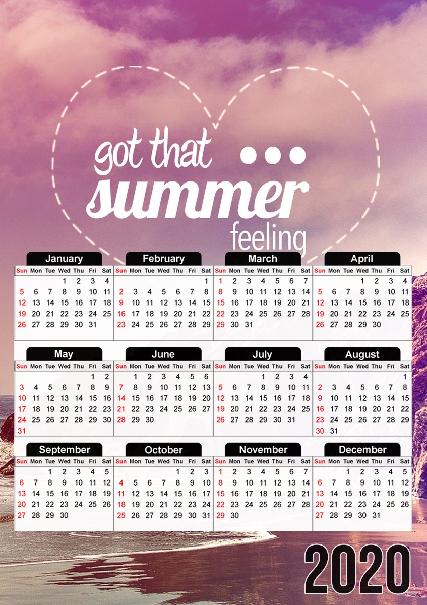  Summer Feeling for A3 Photo Calendar 30x43cm