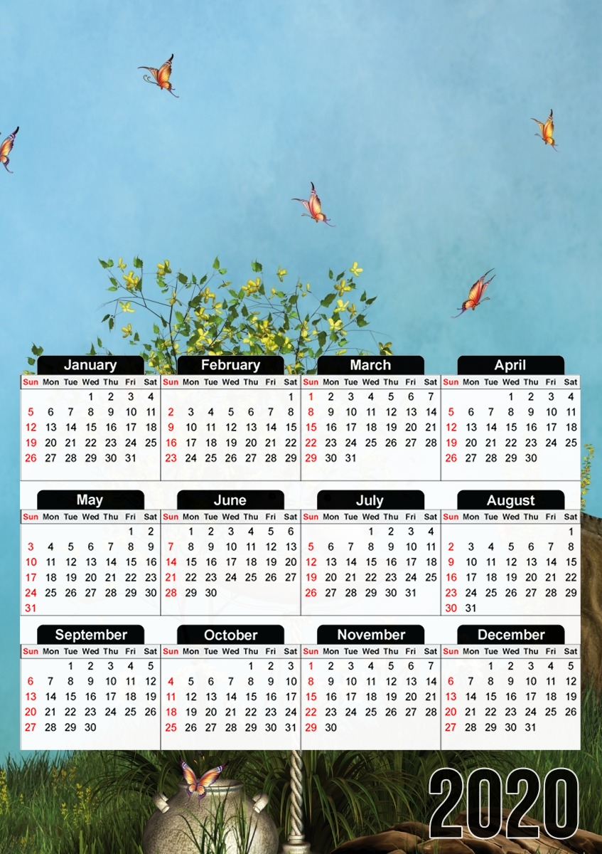  Summer Feeling Birds for A3 Photo Calendar 30x43cm