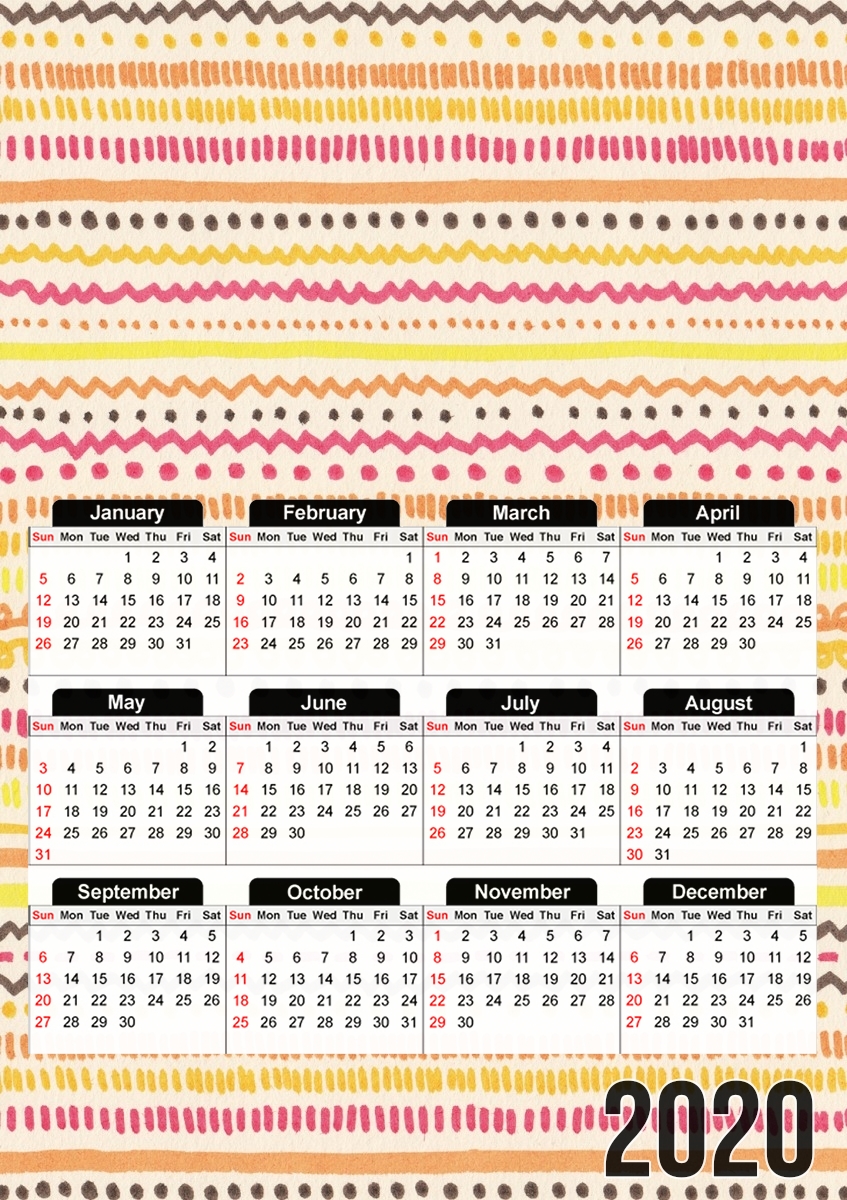  Summer Pattern for A3 Photo Calendar 30x43cm