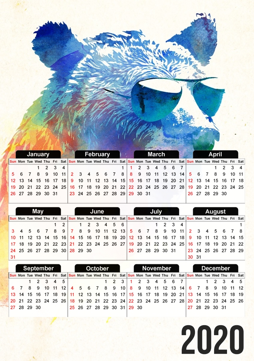  Sunny Bear for A3 Photo Calendar 30x43cm