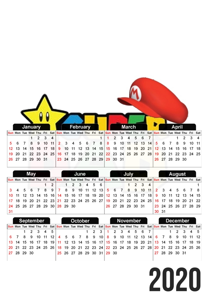  Super Dad Mario humour for A3 Photo Calendar 30x43cm