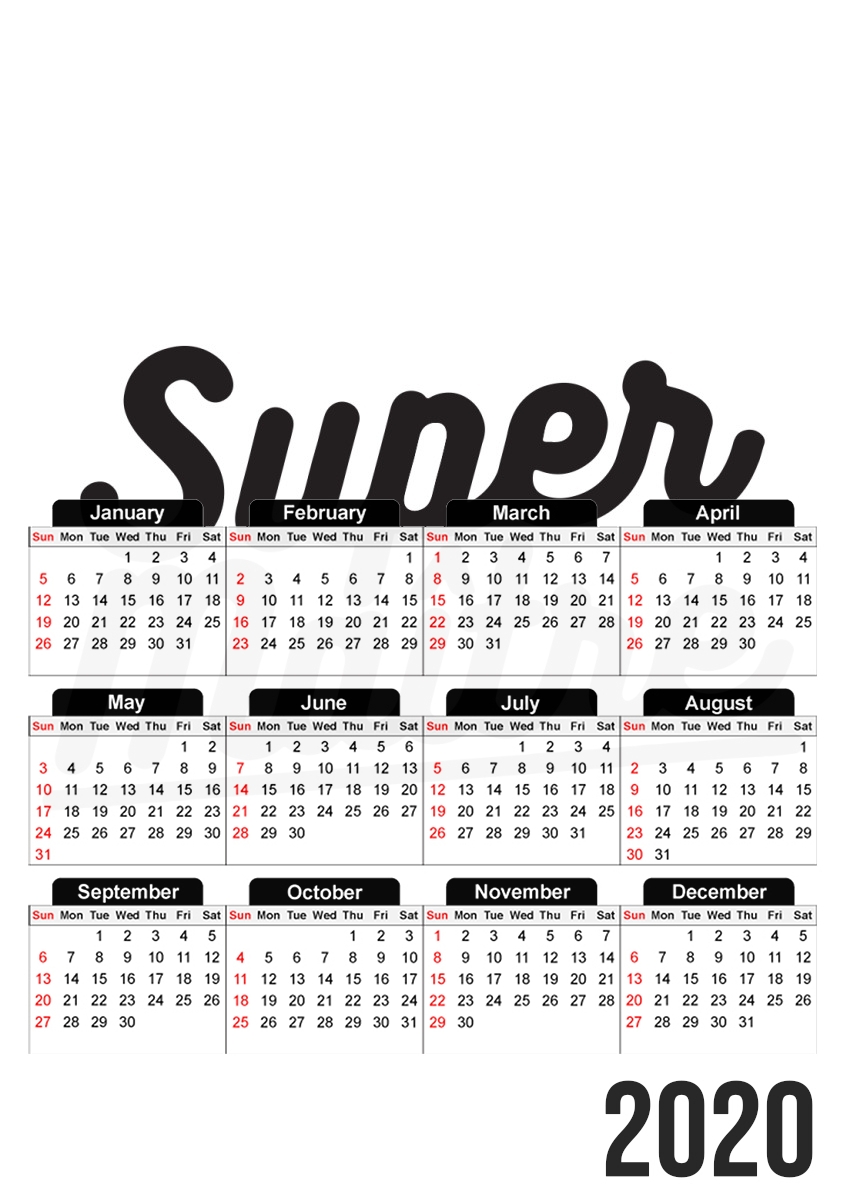  Super maitre for A3 Photo Calendar 30x43cm