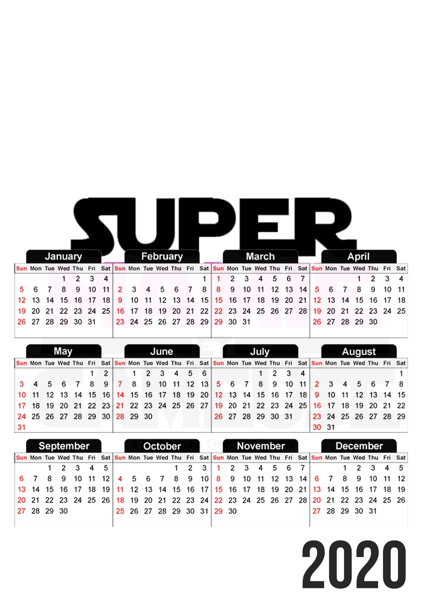  Super mamie et gameuse for A3 Photo Calendar 30x43cm