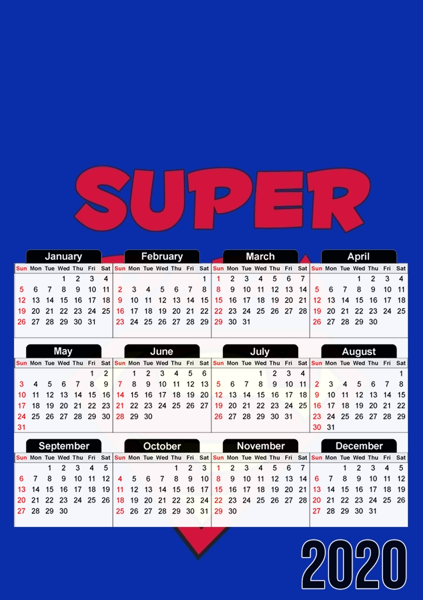  Super PAPA for A3 Photo Calendar 30x43cm