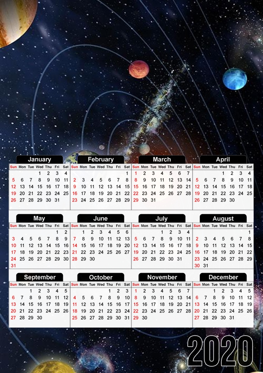  Systeme solaire Galaxy for A3 Photo Calendar 30x43cm