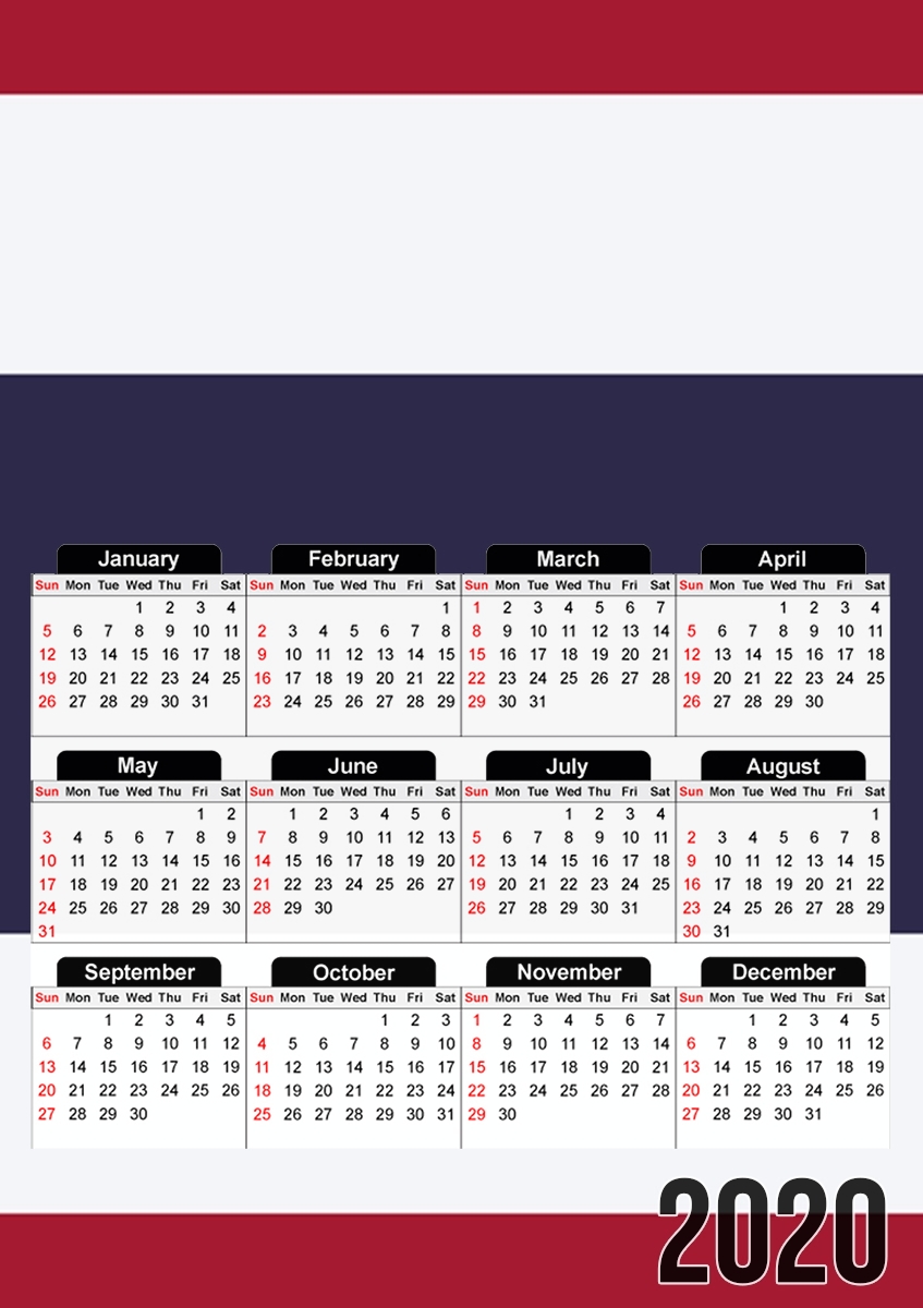  Tailande Flag for A3 Photo Calendar 30x43cm