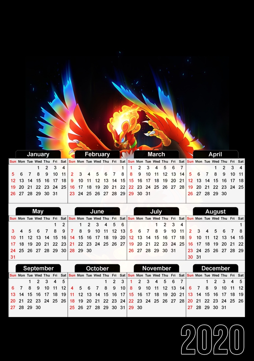  TalonFlame bird for A3 Photo Calendar 30x43cm