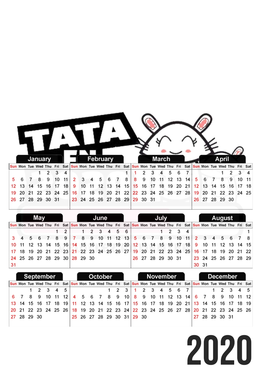  Tata 2020 for A3 Photo Calendar 30x43cm