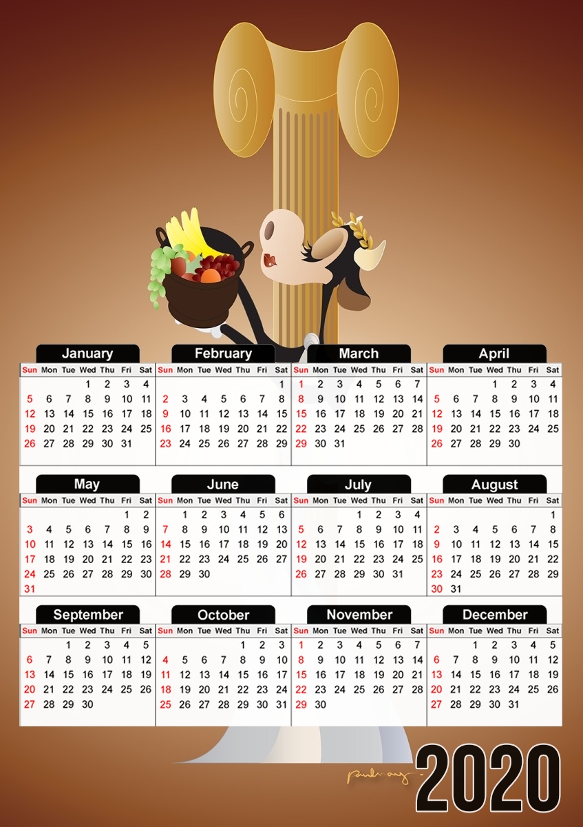  Taurus - Clarabelle for A3 Photo Calendar 30x43cm