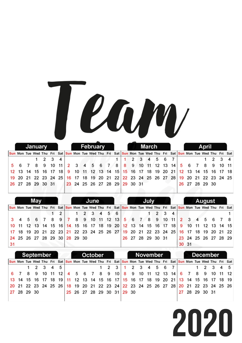  Team de la mariee for A3 Photo Calendar 30x43cm