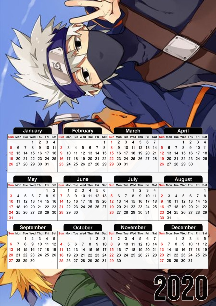  Team Yondaime Kakashi Obito Rin for A3 Photo Calendar 30x43cm