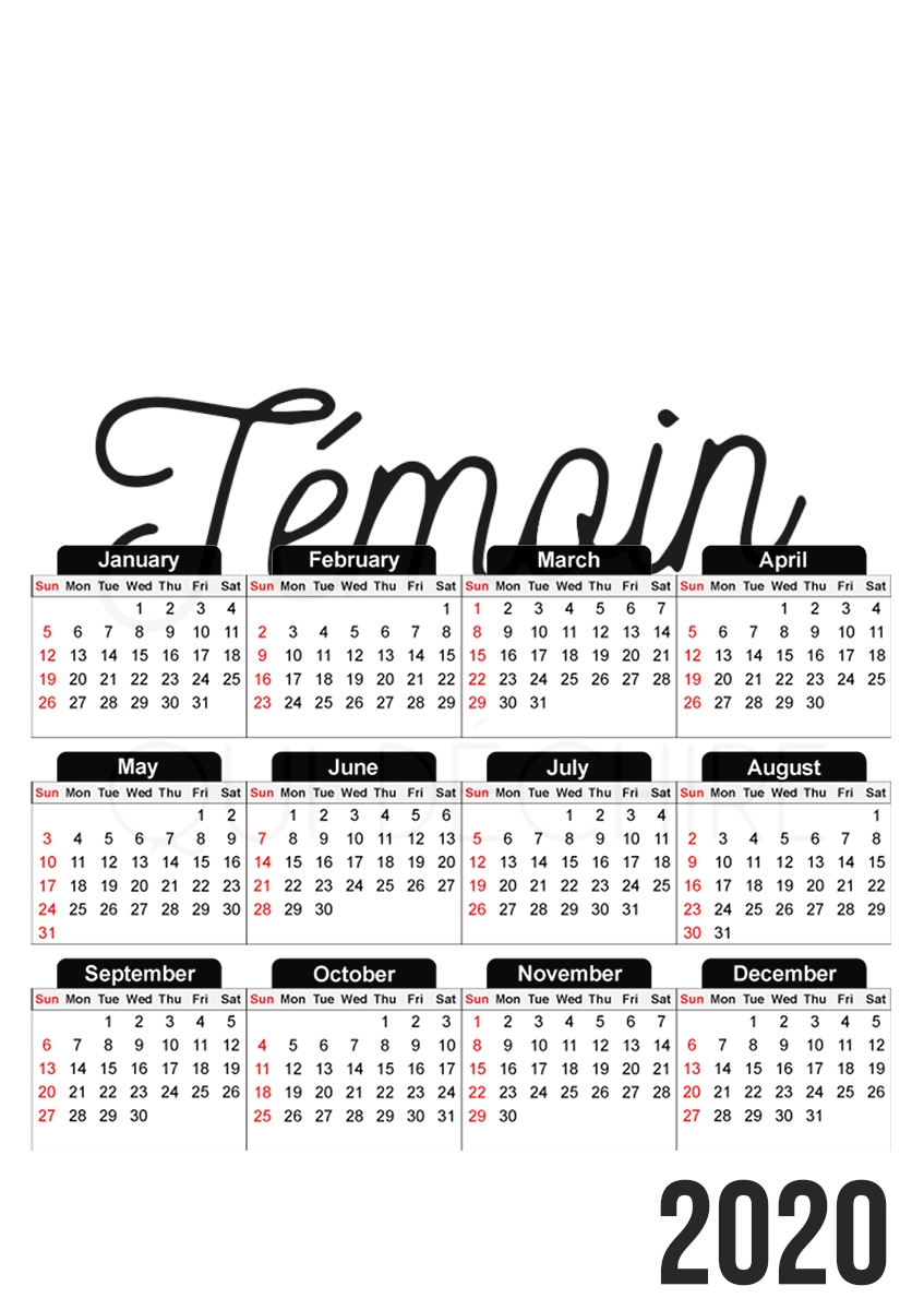  Temoin qui dechire for A3 Photo Calendar 30x43cm