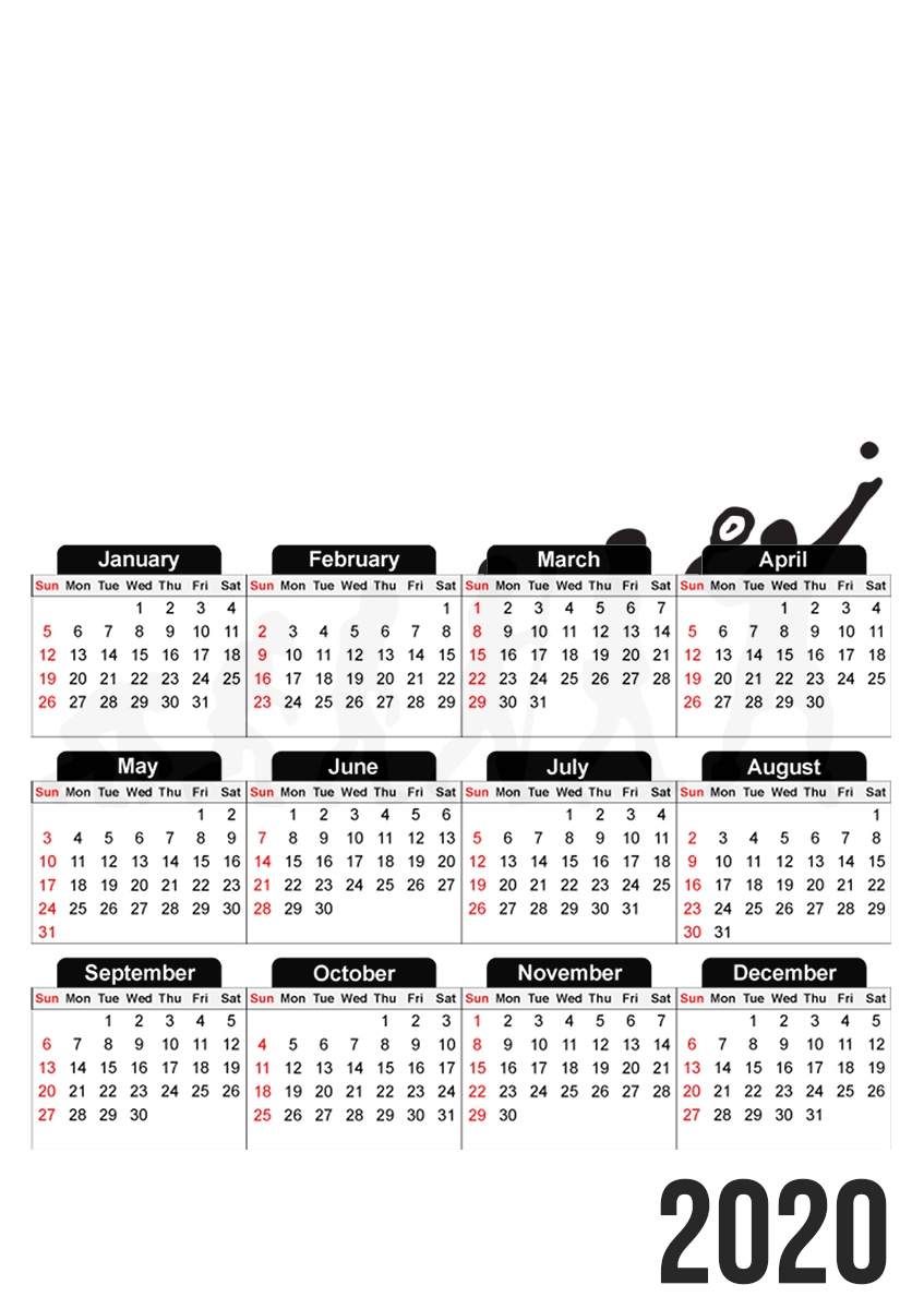  Tennis Evolution for A3 Photo Calendar 30x43cm