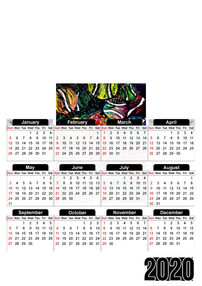  Tennis for A3 Photo Calendar 30x43cm