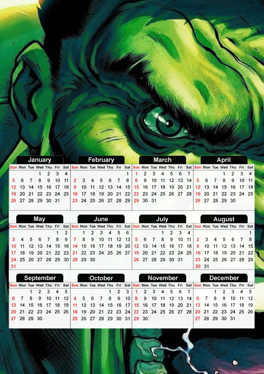  The Angry Green V1 for A3 Photo Calendar 30x43cm