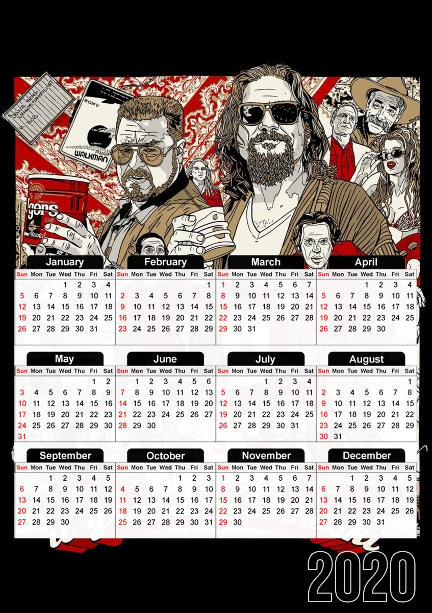  The Big Lebowski for A3 Photo Calendar 30x43cm